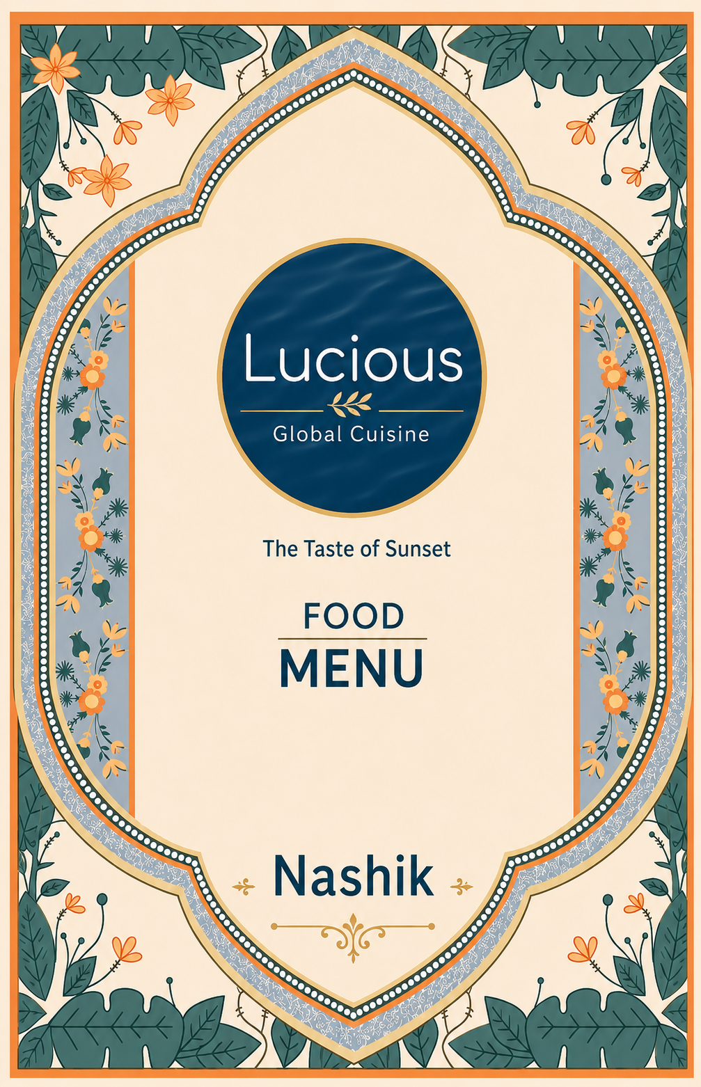 Lucious food menu with Mediterranean mezze and shared plates